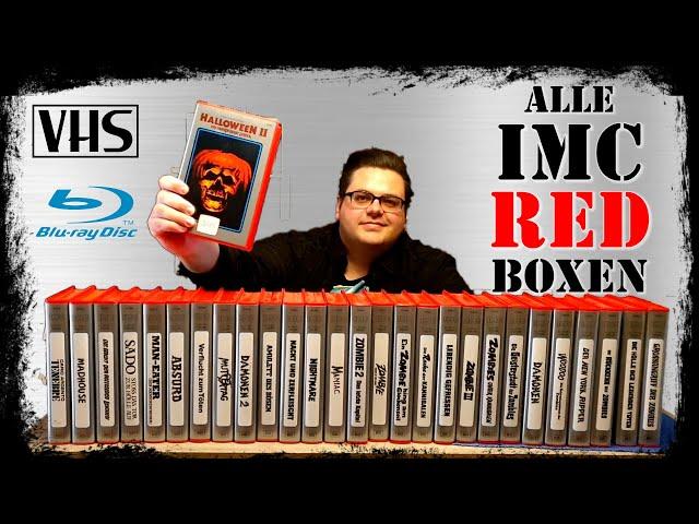 Beschlagnahmt! Indiziert! Verboten!  Alle IMC RED BOXEN VHS Retro Edition auf Blu-Ray Minivideothek!