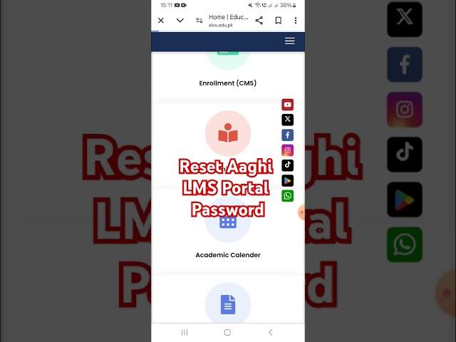 How to reset aaghi lms portal password