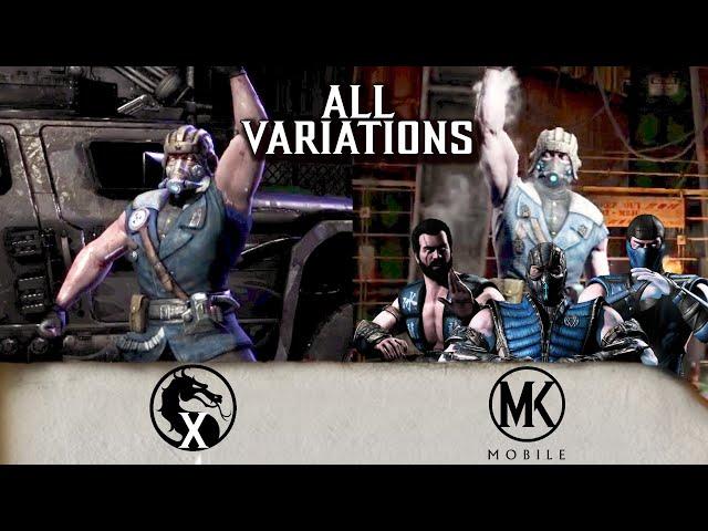 MKX vs MK Mobile - SUB-ZERO Every move sets, Brutality & X Ray side by side comparison