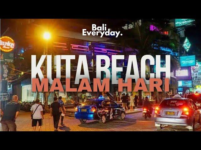 suasana malam hari di jalan pantai Kuta Bali #kutabeachbali #bali @bali.everyday