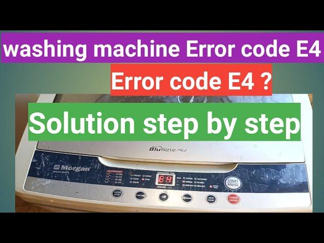 Washing machine error E4