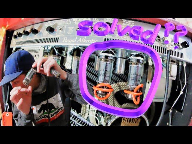 Guitar amp RATTLE / HUM / BUZZ issue solved :: Mesa Boogie RA 100 EL34 tubes : amp repair video