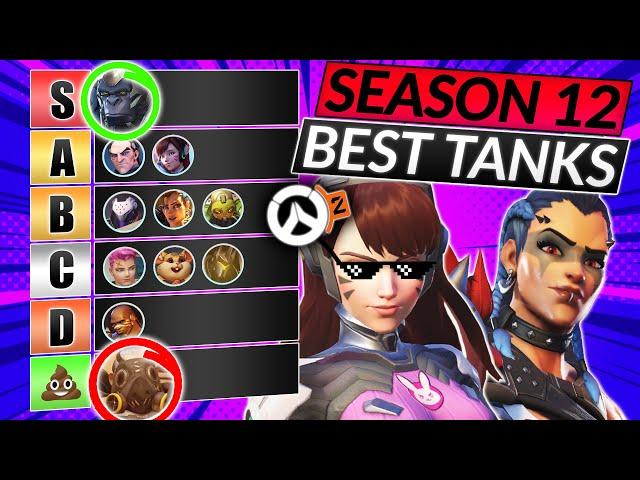 NEW SEASON 12 TIER LIST - Best TANK Heroes to Main - Overwatch 2 Meta Guide