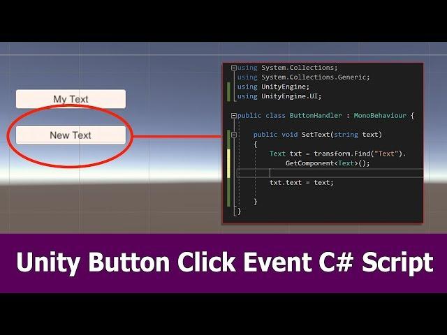 Unity Button Click Events C# Script Tutorial