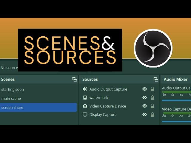 How to add Scenes and Sources in OBS Studio | Tutorial