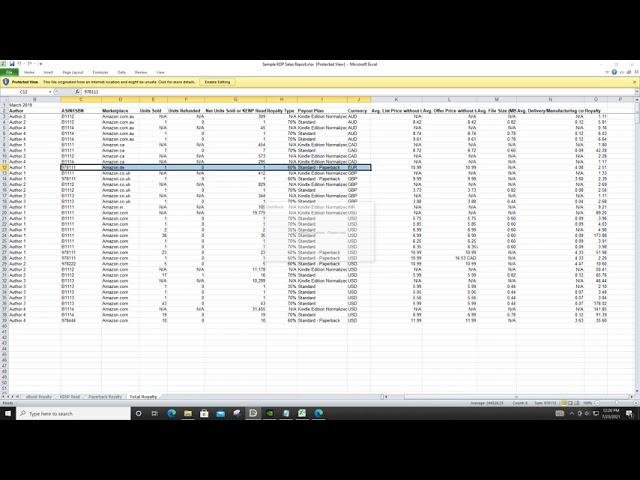 Convert Amazon KDP Sales File into Royalty Reports