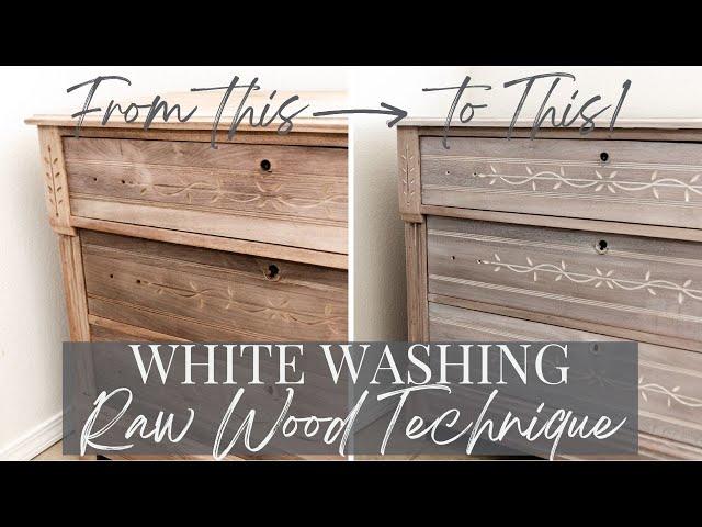 How to Even Wood Tones | How to Whitewash Raw Wood with Paint