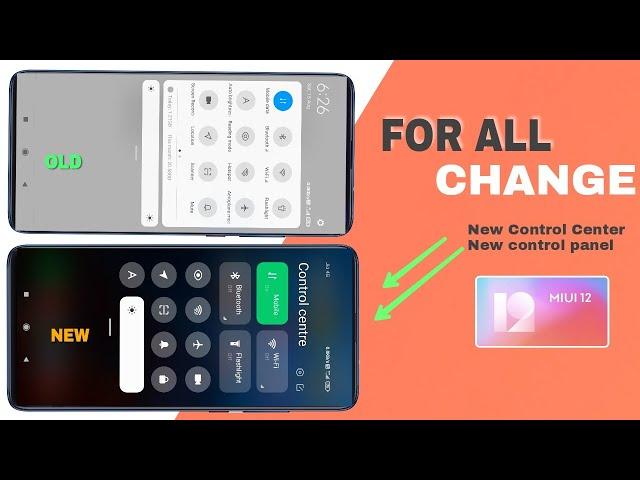 MIUI 12 New Control Center|New control panel| Enable|miui12 hidden features