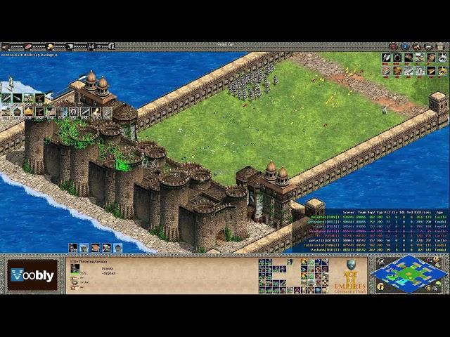 Voobly AOE2 1.6: CBA Hero AC, 4 vs 4 team game