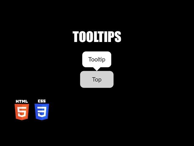 Tooltips | HTML & CSS Tutorial