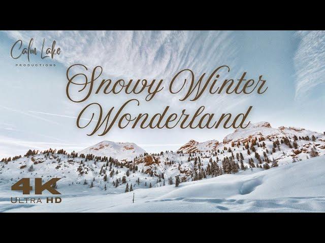 4K Snowy Winter Wonderland | Snow Landscape Scenery with Christmas Vibes in Stunning UHD ️