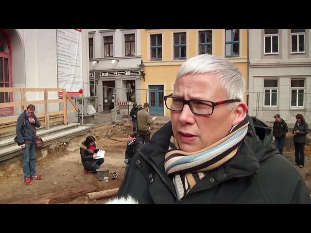 Archäologische Ausgrabungen auf dem Buttermarkt in Freiberg