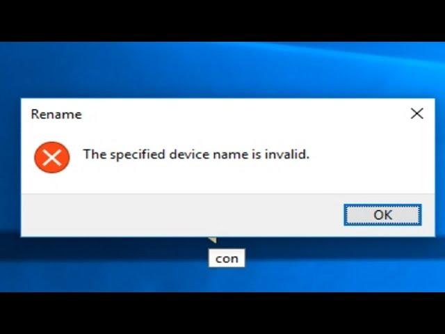 Why can't you create a folder named "con" in Windows