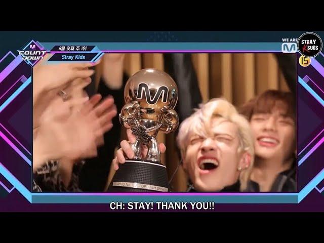 [ENG SUB] 190404 Stray Kids 1st Win on Music Show @ M COUNTDOWN (Speech+Encore+Backstage)