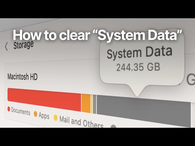 How to clear "System Data" or "Other" Storage on a Mac