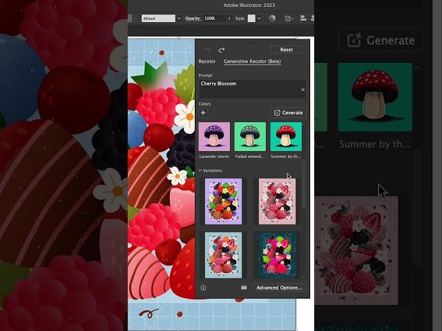#adobeillustrator 's brand new generative recolor (beta) #shorts