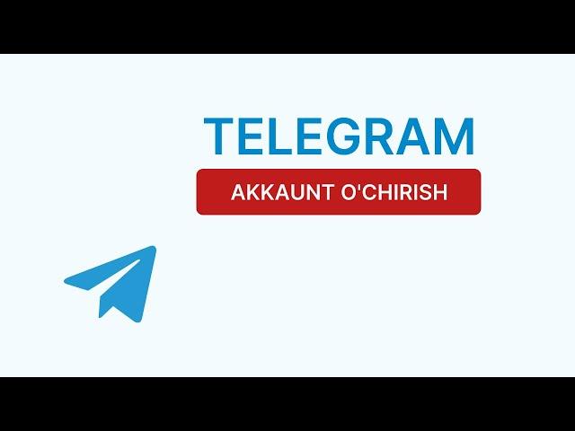 Telegram akkaunt o'chirish | Telegram o'chirish