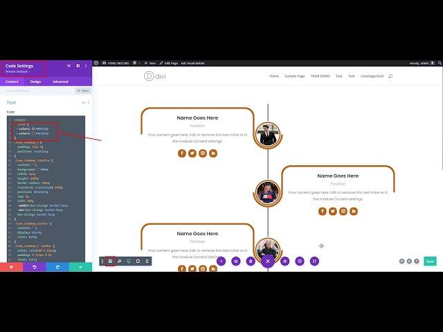 How To Change Color & Customize In Divi Team Timeline Layouts