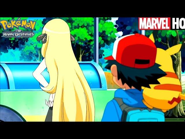 Ash meets Cynthia in Unova Region ! | Pokemon BW Rival Destinies | Pokemon Season 15