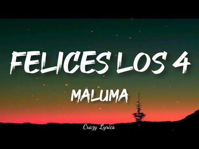 Maluma - Felices los 4 (Official Lyrics Video)