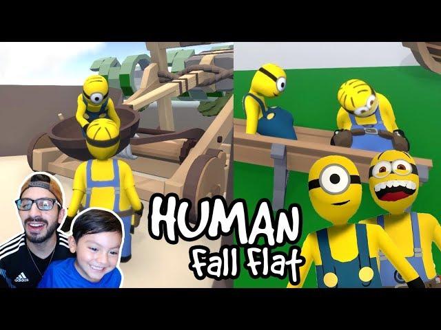 Minions en el Mundo de Plastilina | Locuras en Human Fall Flat | Juegos Karim Juega