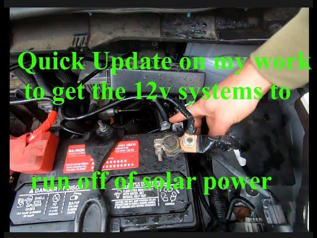 Quick Update on my project to power the vehicles 12v systems off the solar battery bank, and more