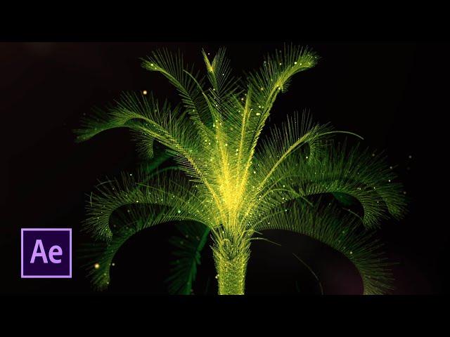 After Effects Tutorial.Trapcode FORM & PARTICLES OBJ Tutorial. Motion Graphic PALM