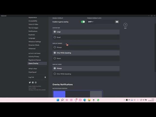 How To Edit Game Overlay Settings On Discord