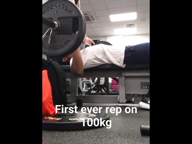 throwback to my first ever rep on 100kg (June 2022) #fitness #fitness #gym #benchpress #gymbeginner