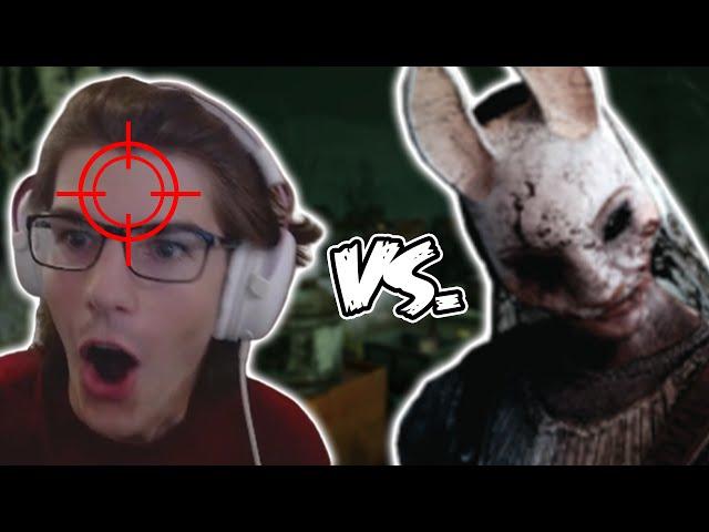 Clutching up against an AIMBOT Huntress! [sh6rpshot Full DBD Matches #4]