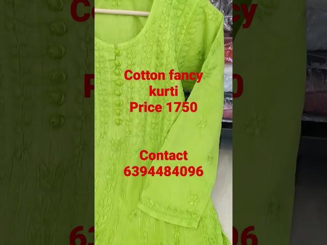 cotton kurti | chikankari | lucknowi | handwork | chikan | fashion | aisha collection #new #video