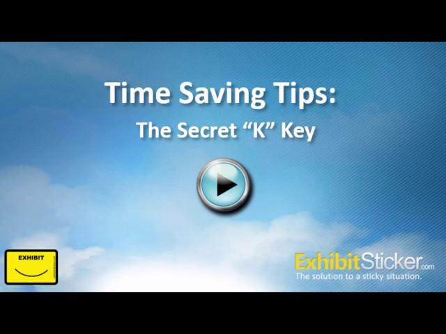 How To Speed Up E-Sticker placement Using the "K" key