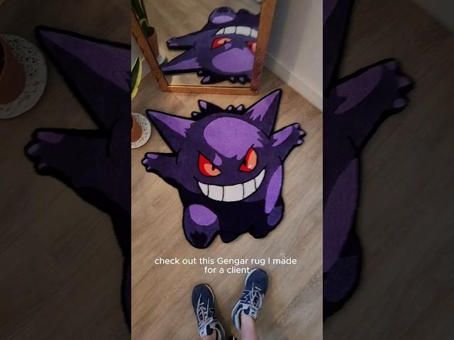 Making a Gengar rug for a client  #shorts #tufting #art #artist #rugs