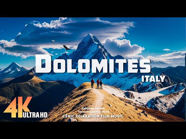 Dolomites 4K (60FPS) • Scenic Relaxation Film with Cinematic Relaxing Music - Nature Video Ultra HD