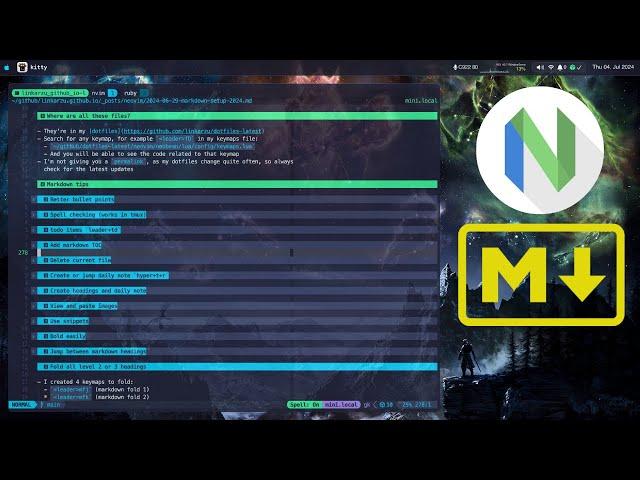 My complete Neovim markdown setup and workflow in 2024