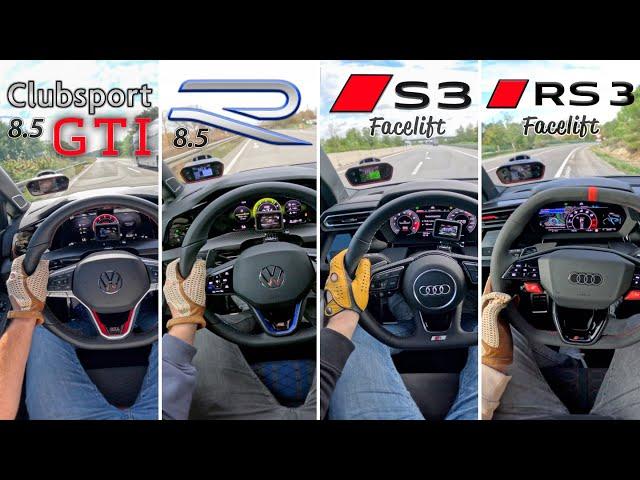 RS3 Facelift | Golf R 8.5 | Clubsport 8.5 | S3 Facelift | SOUND & 100-200 km/h accelerations