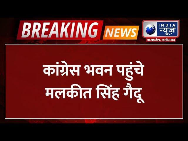 Breaking News: Congress भवन पहुंचे Malkit Singh Gaidu | India News MPCG