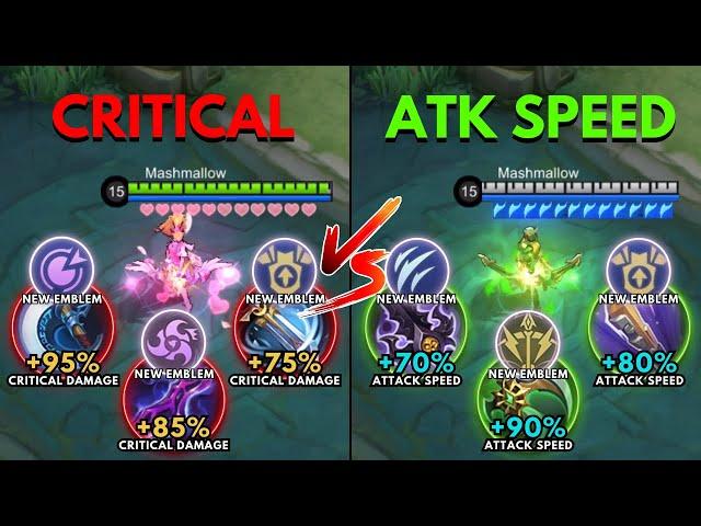 MLBB New Emblem System │ Critical vs Attack Speed Build Miya