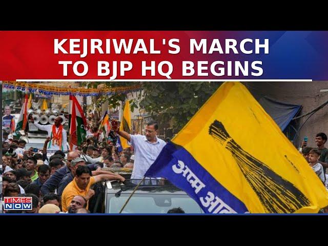 AAam Aadmi Party Begins 'Save Bibhav' Protest March Towards BJP Headquarters In Delhi | News