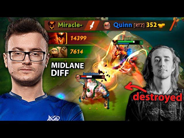 How MIRACLE destroys QUINN in the MIDLANE with Shadow Fiend dota 2