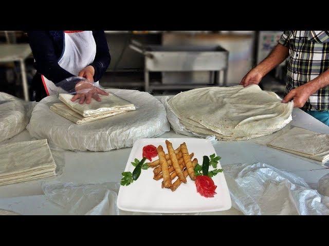 Turkish Yufka Bread Production And  Crispy Pen Pie Recipe