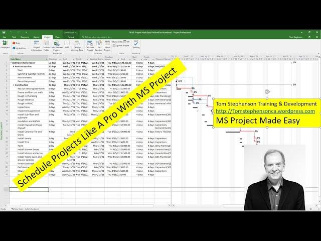 MS Project Made Easy Tutorial 1, Project Manage any Project Using MS Project.Learn Learn the Basics