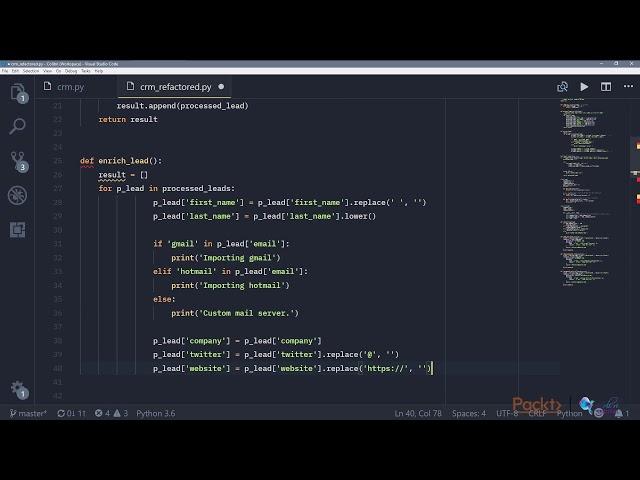 Refactoring Python Code: Refactoring Through Splitting Up Functions|packtpub.com