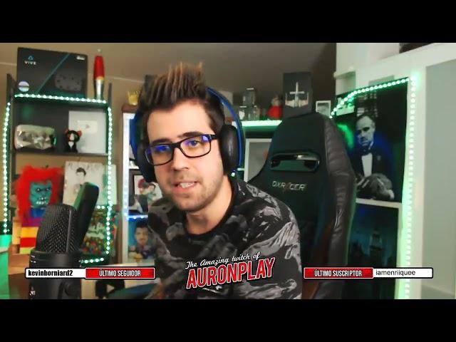 Auron en su primer directo de Twitch 