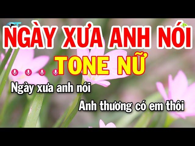 Karaoke Ngày Xưa Anh Nói Tone Nữ ( Sol Thứ ) Nhạc Sống Rumba Mới 2023 | Karaoke Xóm Lộ