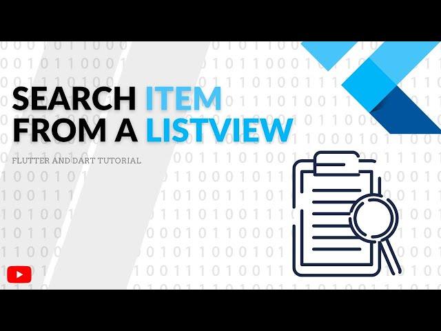 Flutter Tutorial - Search & Filter Items From a ListView in Flutter