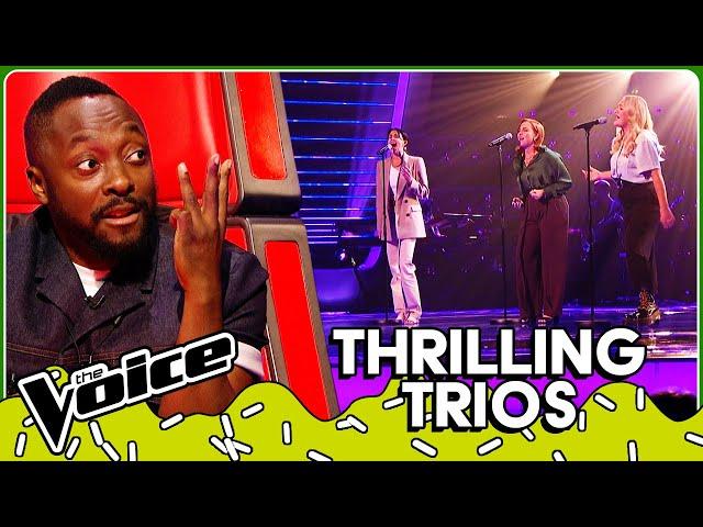 Thrilling TRIO Blind Auditions on The Voice | Top 10