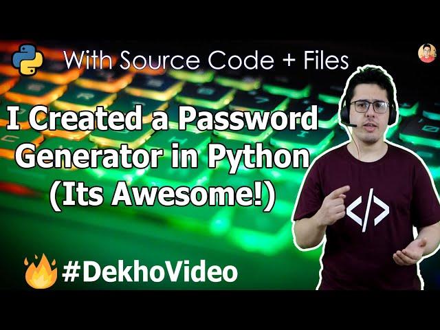 I Created a Password Generator using Python