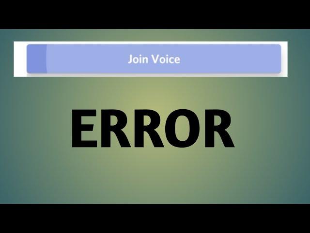 discord voice server error