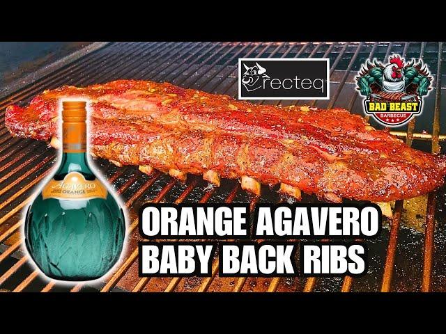 Orange Agavero Tequila Baby Back Ribs on the Recteq 1070 Pellet Smoker @recteq